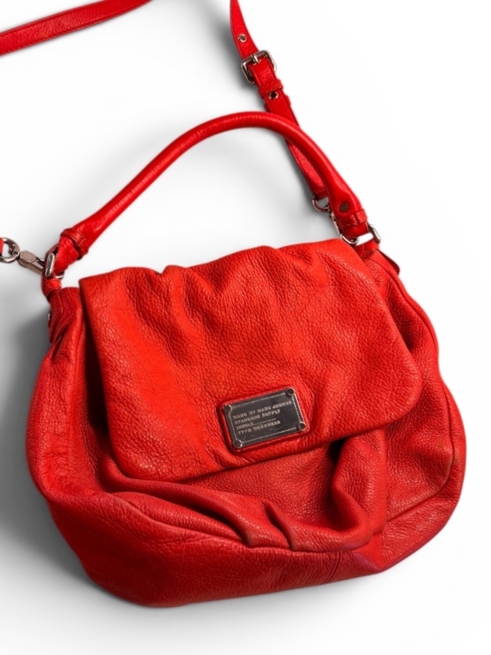 RARE Marc by Marc Jacobs Red Leather Crossbody Shoulder Bag Y2K